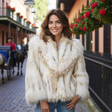 Chosen Furs Knitted Rabbit/Fox/Raccoon Cape