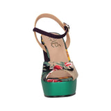 EXE Naomi-011 Suede Lilac Wedge Sandal P038