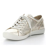 metallic hue perforated sneaker low top with white laces side
