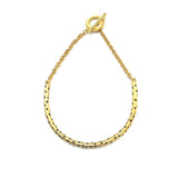 statement necklace features 18K gold plating with a thick chain. Handmade in New York.