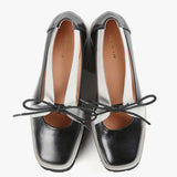All Black Little Bow Lugg Open Oxford I114