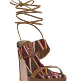 Jessica Simpson Caelia Ankle Lace Up Platform Sandal F107