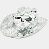 Silver Mirrored Cowboy Hat