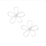Zenzii Metal Looping Flower Earrings