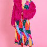 Jayley Hand-Cut Mongolian Fur Knitted Jacket