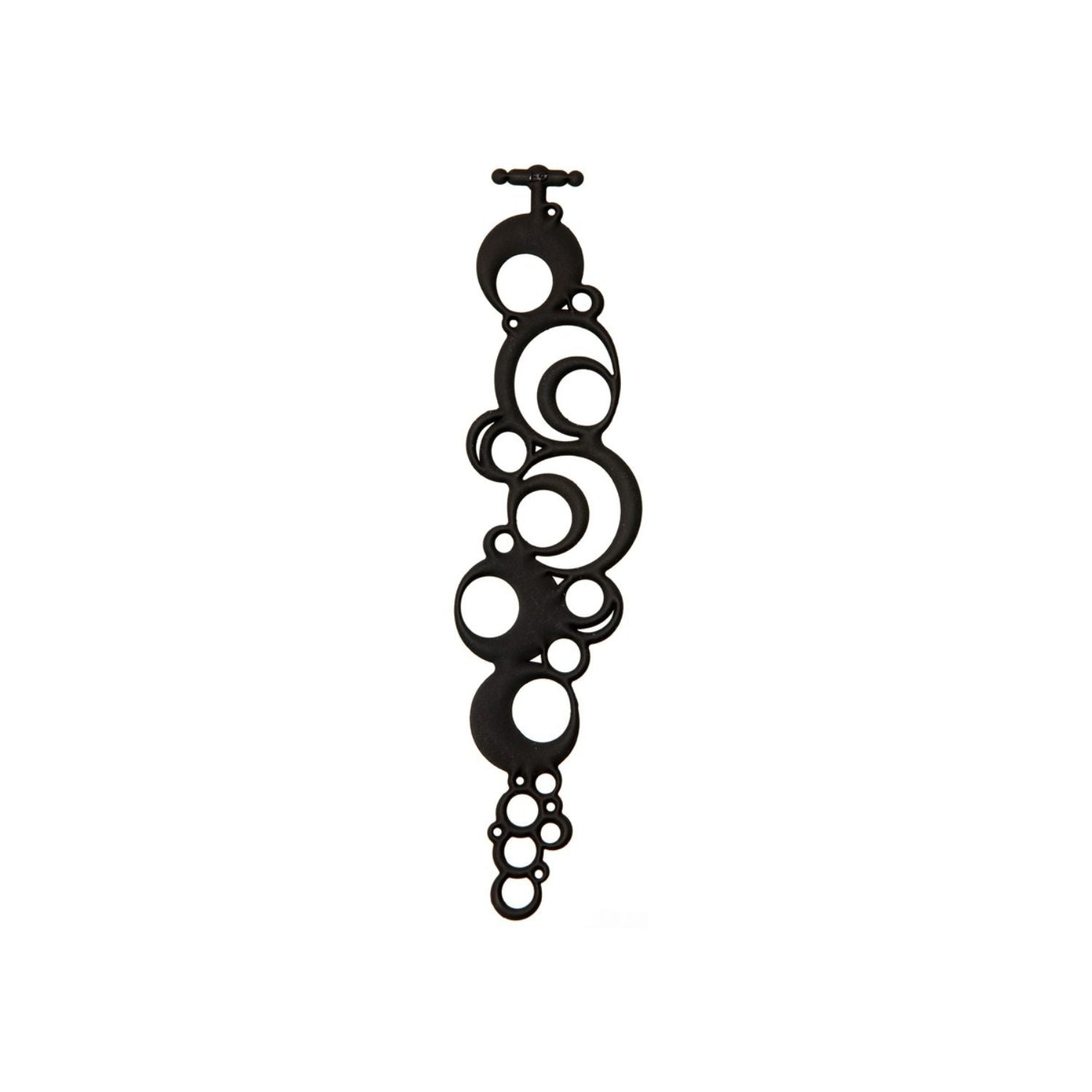 Night Bubbles bracelet by Batucada features a bubble inspired design that will elevate your look. This fun and contemporary design is a must have wearable piece of art.