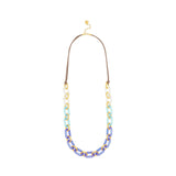 Zenzii Multi-Color Resin Oval Links Long Necklace