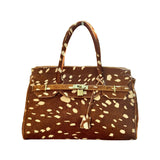 Charlie’s Leather Hair-On Cowhide Satchel