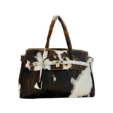 Charlie’s Leather Hair-On Cowhide Satchel