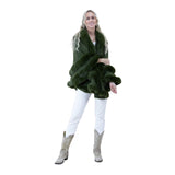 Original USA Double Layered Faux Fur Cape with Hoodie