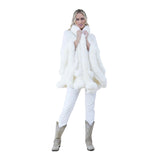 Original USA Double Layered Faux Fur Cape with Hoodie