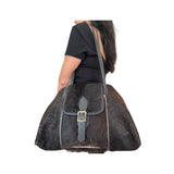 Charlie's Leather Large Pony Hair Satchel