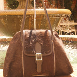 Charlie's Leather Large Pony Hair Satchel