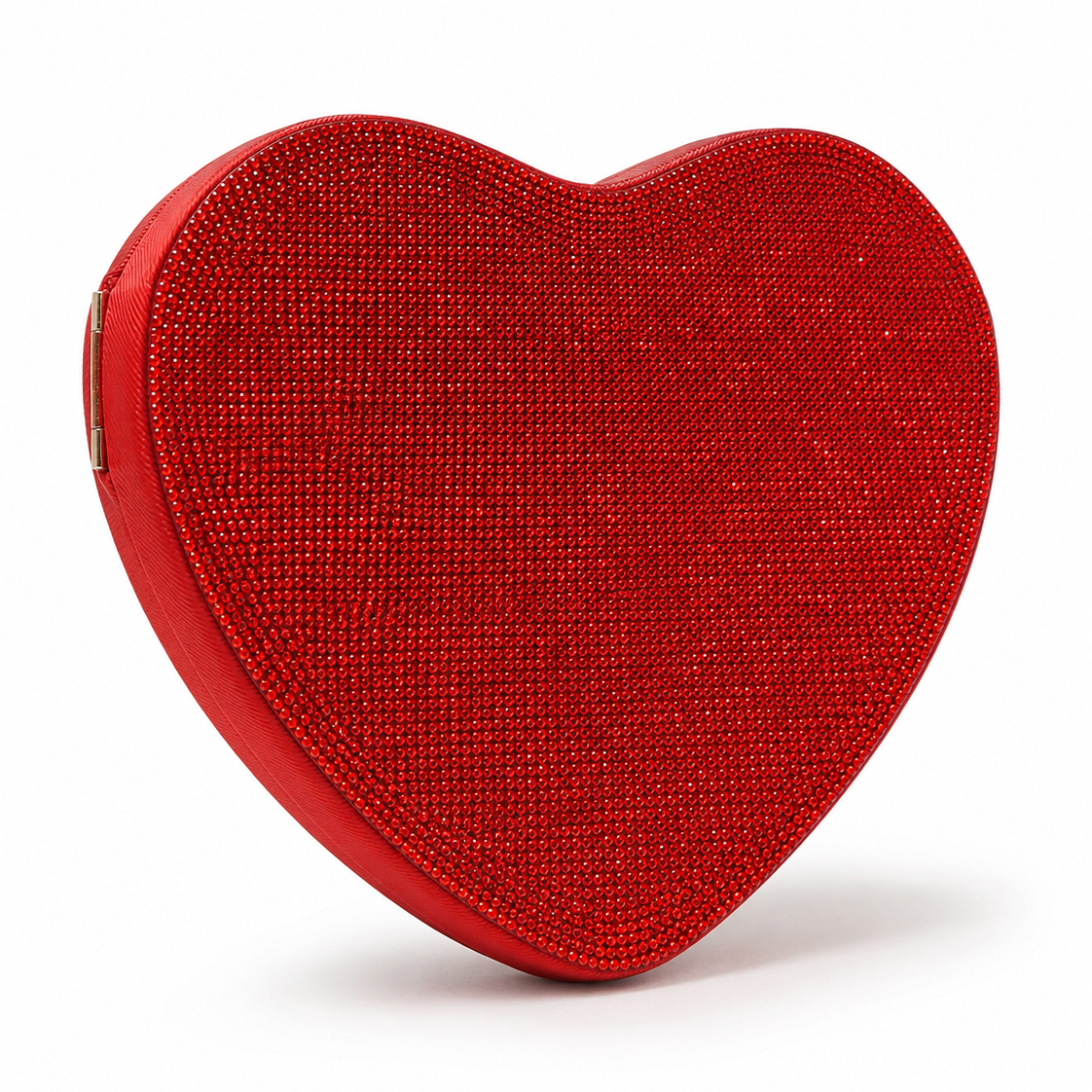 Rhinestone Heart Shape Clutch