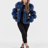 Diana Rosh Leather and Fox Jacket
