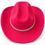 Hot Pink Rhinestone Western Cowboy Hat