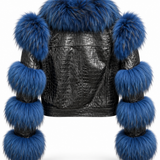 Diana Rosh Leather and Fox Jacket