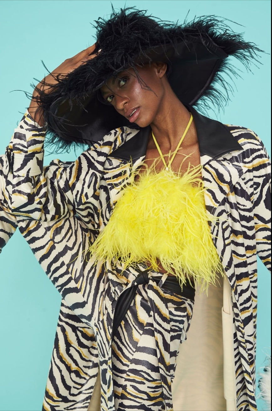 Jayley Ostrich Feather Flapper Oversized Hat