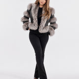 Diana Rosh Leather and Fox Jacket