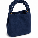 Suede Chain Handle Mini Handbag