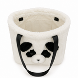 Faux Fur Panda Plush Tote