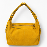 Mustard Suede Hobo Handbag