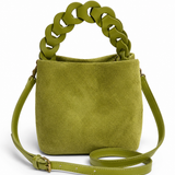 Suede Chain Handle Mini Handbag
