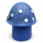 Blue mushroom handbag with polka dot design  alt view