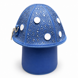 Blue mushroom handbag with polka dot design  alt view