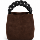 Suede Chain Handle Mini Handbag