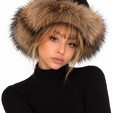 Mitchie’s Mink Hat Crystal Indigo Fox Trim