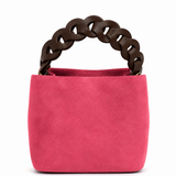 Suede Chain Handle Mini Bag