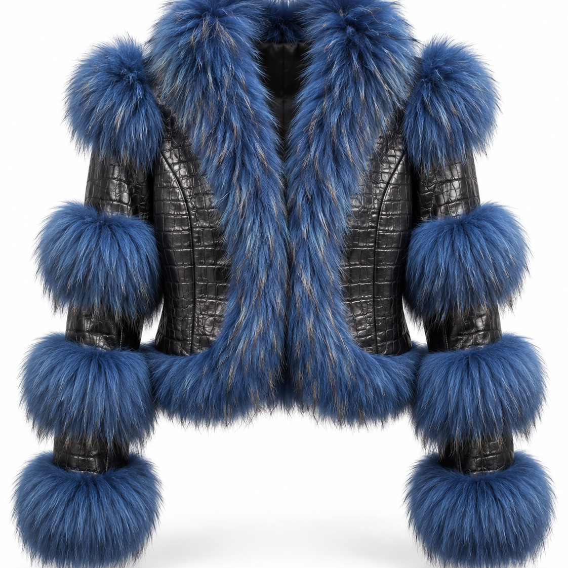Diana Rosh Leather and Fox Jacket