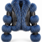Diana Rosh Leather and Fox Jacket