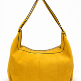 Mustard Suede Hobo Handbag