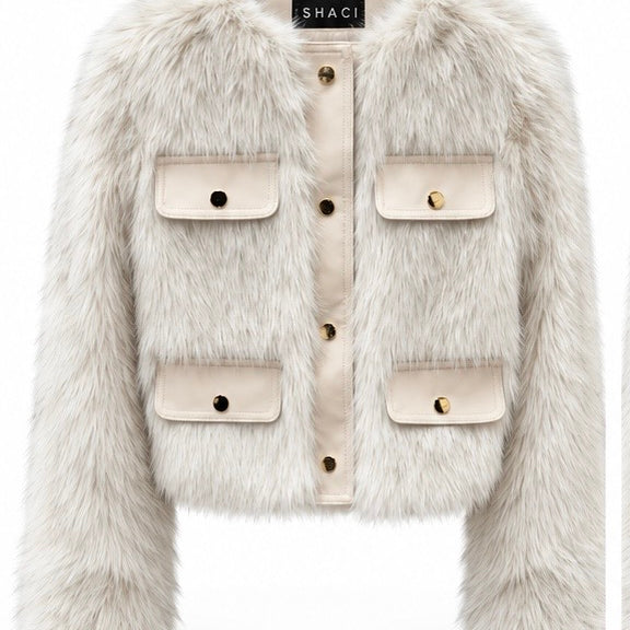 Shaci Luxe Faux Fur Cropped Jacket