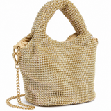 Gold Rhinestone Statement Handbag