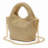Gold Rhinestone Statement Handbag