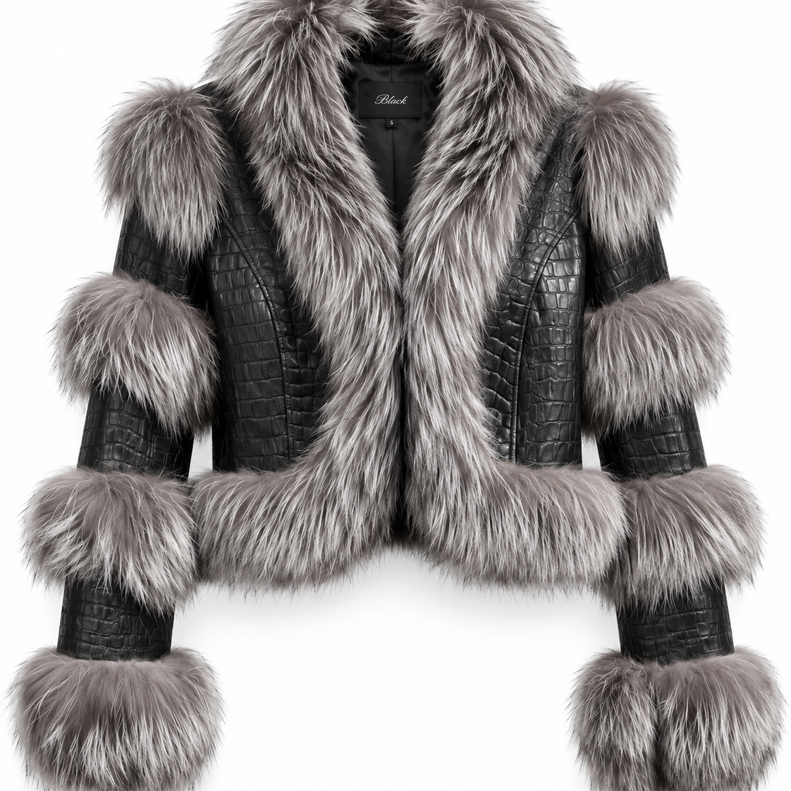 Diana Rosh Leather and Fox Jacket