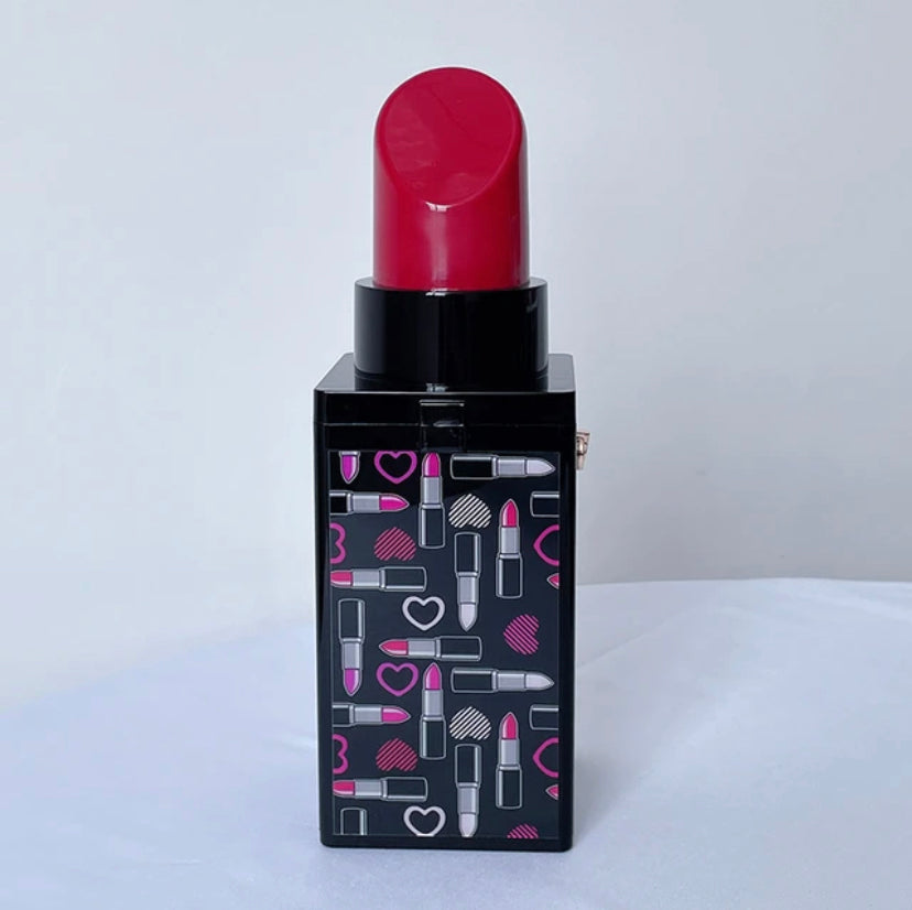 INS Lipstick Shape Prints Purse