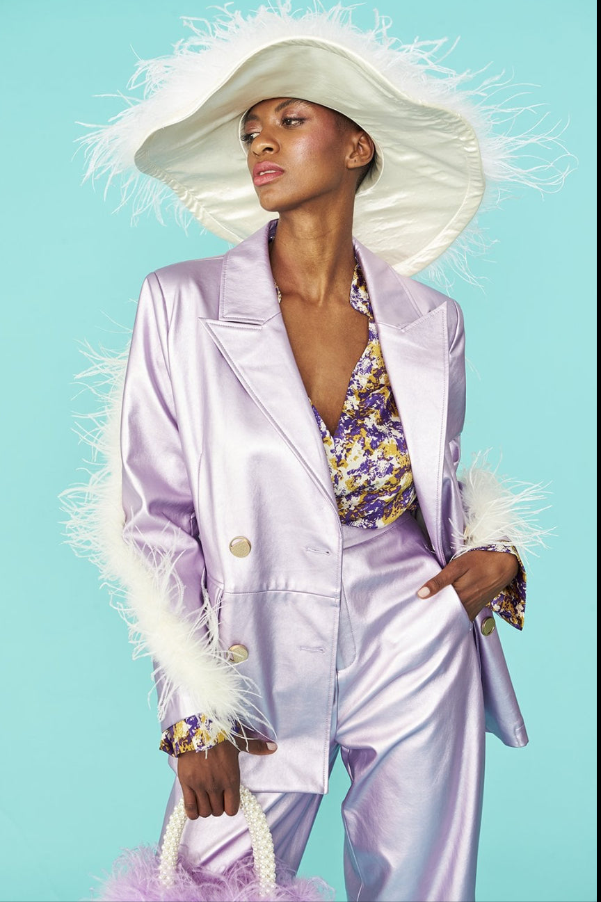 Jayley Ostrich Feather Flapper Oversized Hat