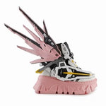 pink, white, black, and yellow fashion statement platform sneaker by Anthony Wang small