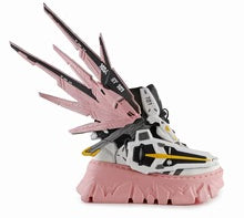 pink, white, black, and yellow fashion statement platform sneaker by Anthony Wang small