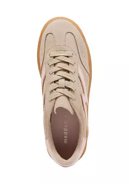 platform sneakers in sandy beige color top