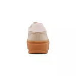 platform sneakers in sandy beige color back