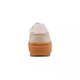 platform sneakers in sandy beige color back