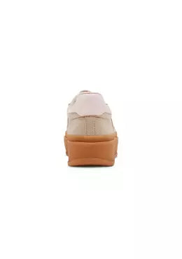 platform sneakers in sandy beige color back