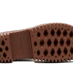 blue green orange and brown platform buckle strap sandal bottom