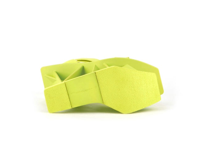 lime green limited edition architectural wedge heel from United Nude from bottom