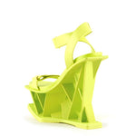 lime green limited edition architectural wedge heel from United Nude side back